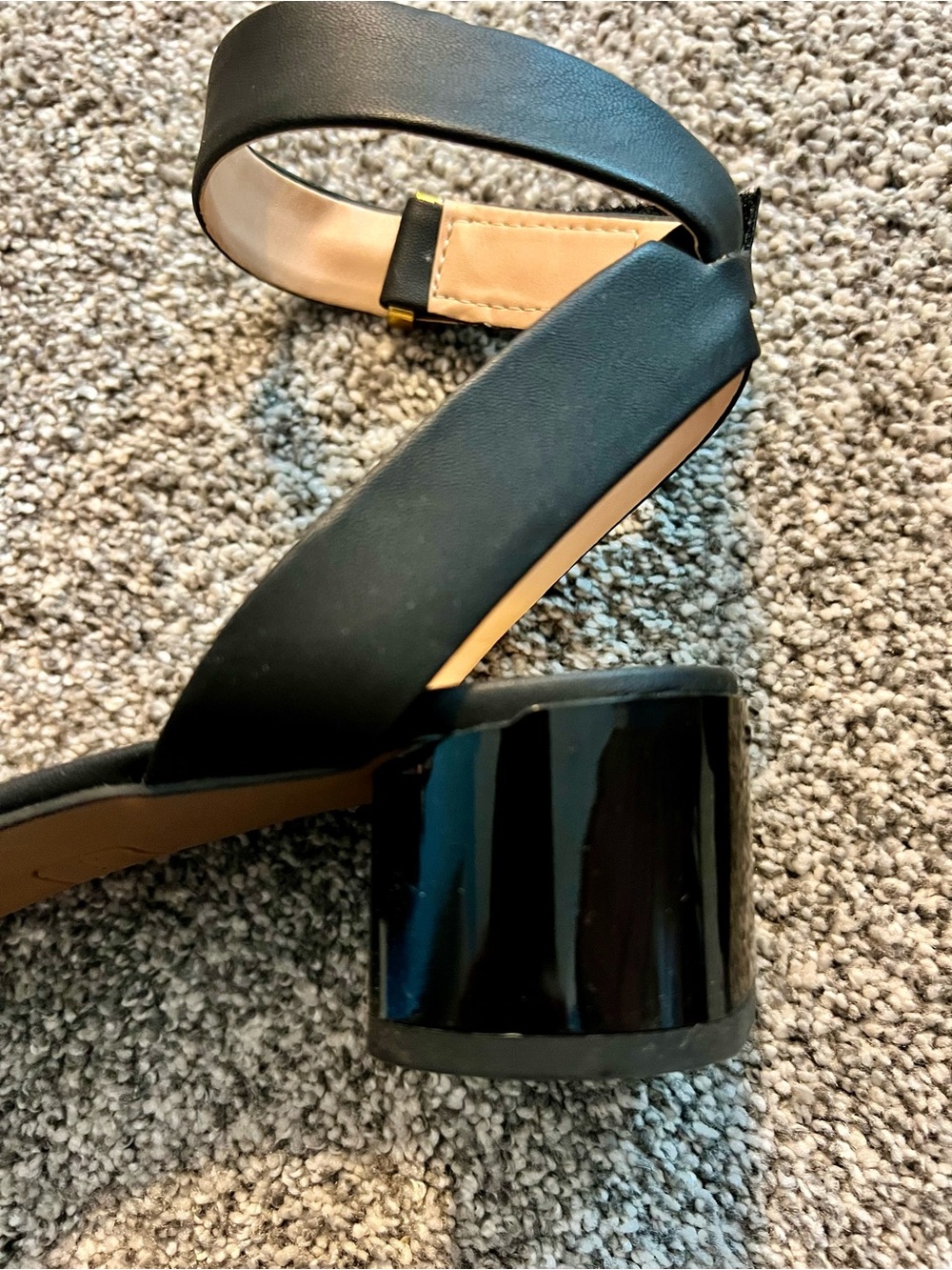 Franco Sarto Black Crisscross Open-Toe Ankle-Strap Sandals - Picture 6 of 7